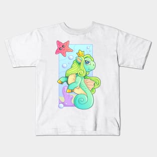 cute pony seahorse Kids T-Shirt